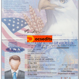 USA Passport PSD Template