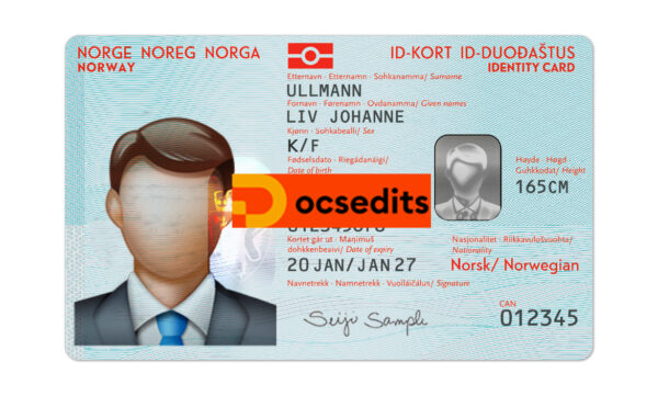 Norway ID Card PSD Template