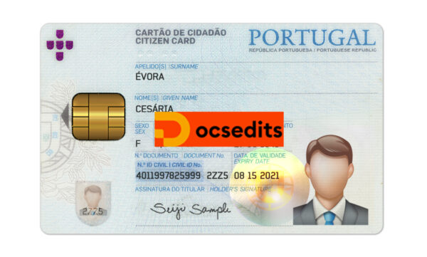 Portugal ID Card PSD Template