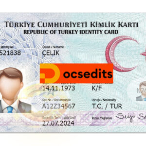 Turkiye ID Card PSD Template